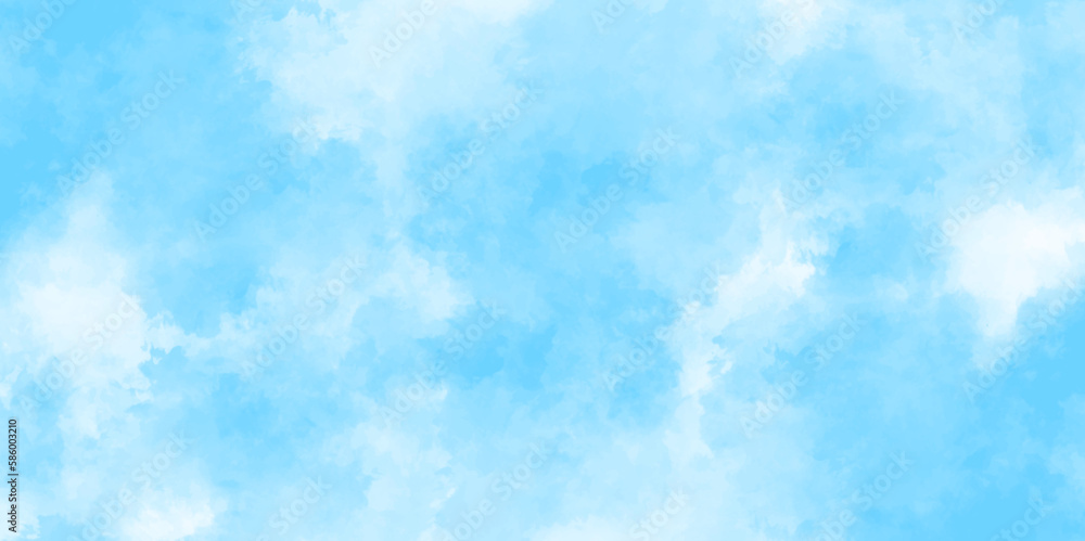 blue sky with white clouds in sunny weather .Background with clouds on blue sky. Blue Sky vector .White cumulus clouds formation in blue sky .Panorama