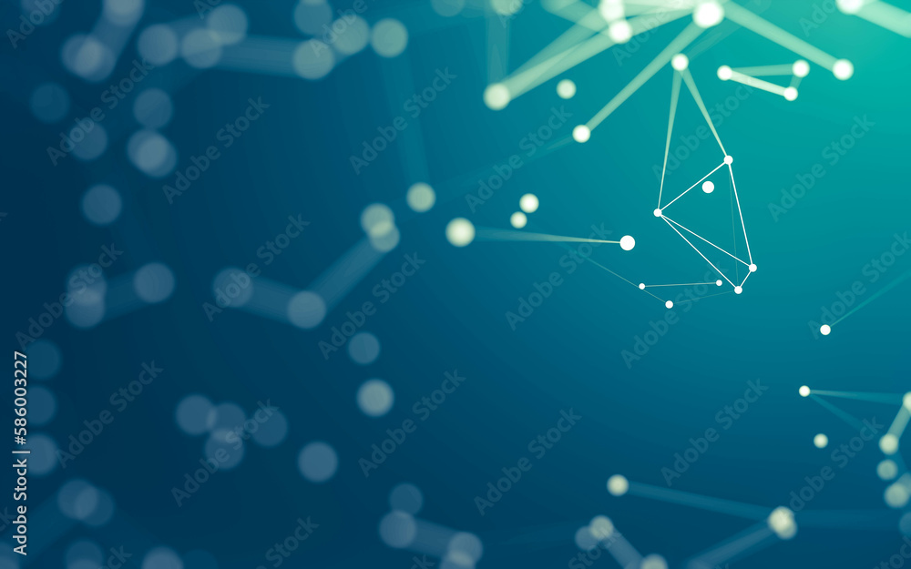 Abstract background. Molecules technology with polygonal shapes, connecting dots and lines. Connection structure. Big data visualization. Abstract background. Molecules technology with polygonal shapes, connecting dots and lines. Connection structure. Big data visualization.