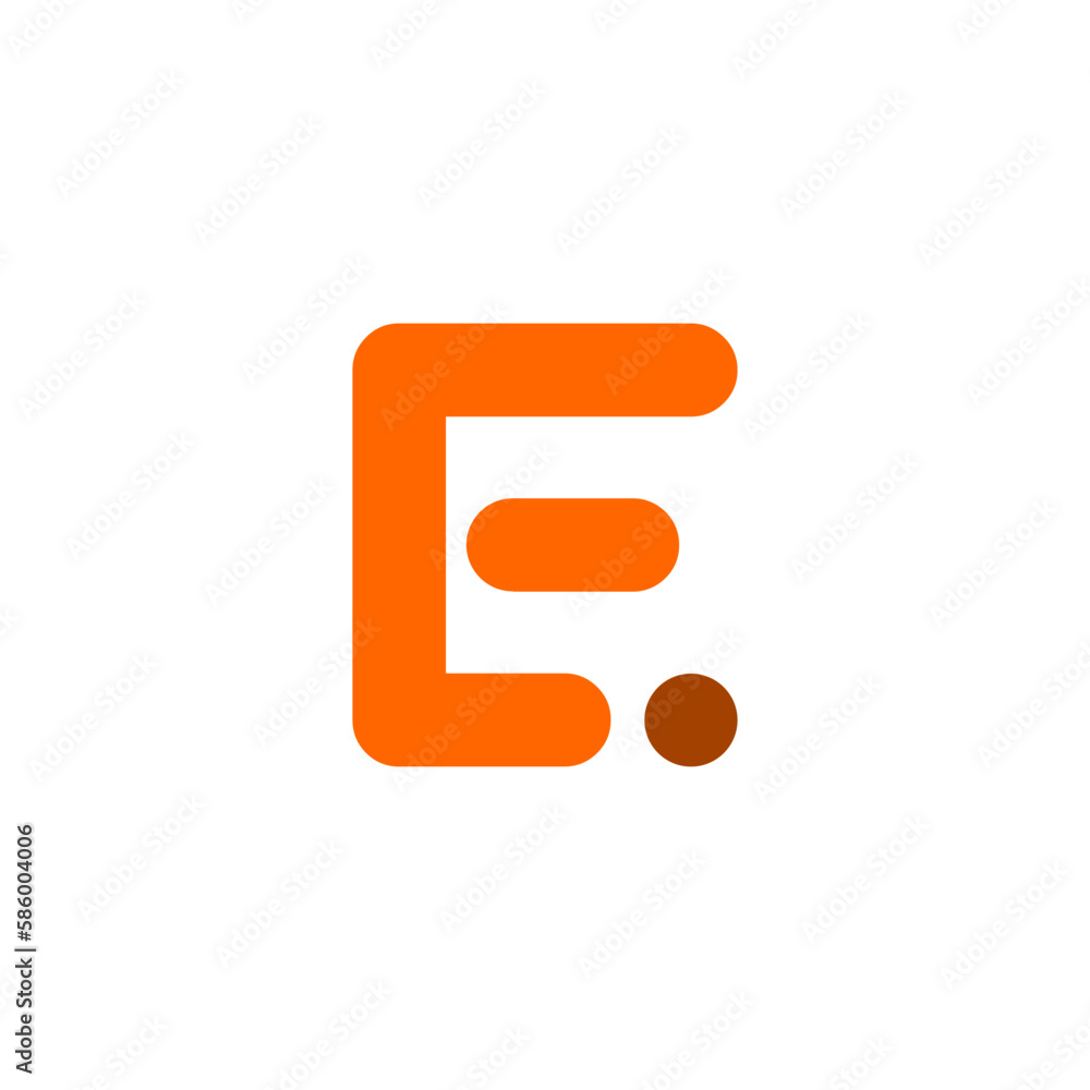 Vector of an editable logo with the letter 