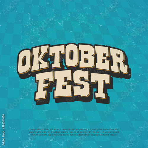 Checkered Oktoberfest background in a blue color