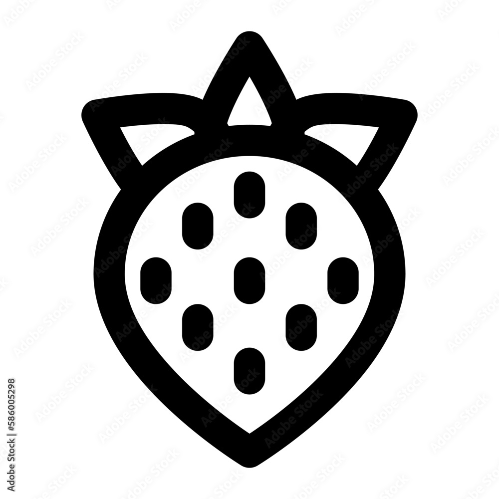strawberry springtime season outline icon style strawberry springtime season outline icon style