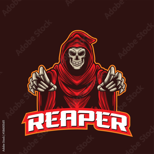 Vector illustration of grim reaper with premium quality stock vector