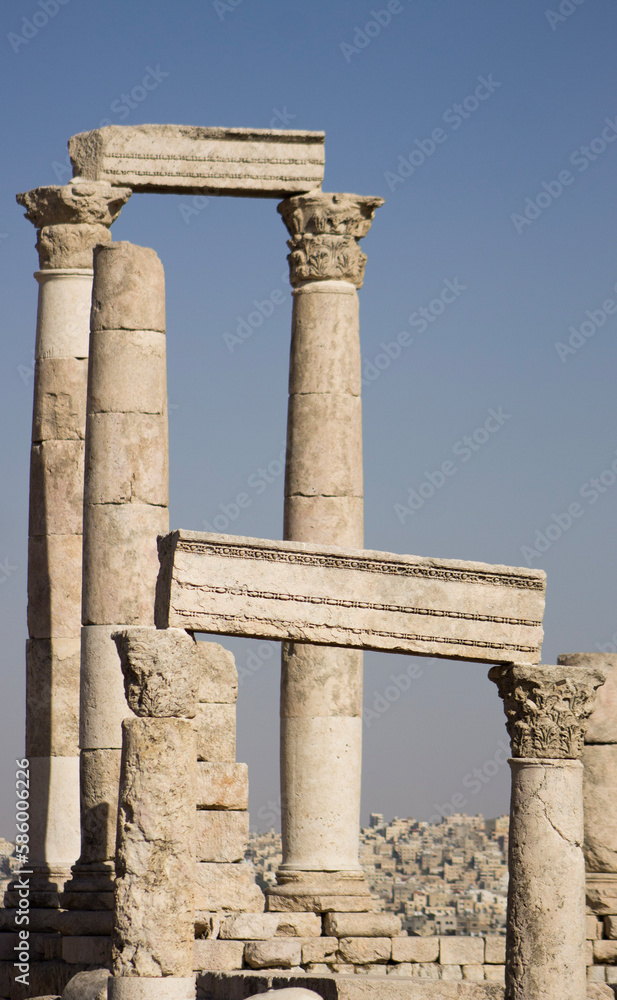 The Citadel ruins in Amman, Jordan