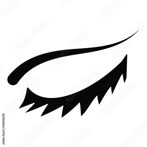 Eyelash logo icon design template illustration