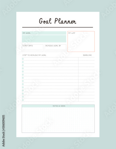 Goal Planner. Plan your day make dream happen.	
