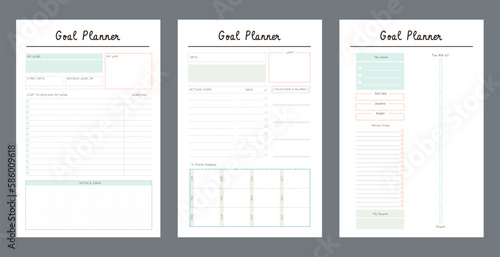 3 set of Goal Planner. Plan your day make dream happen.	
