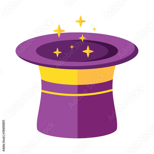 Magician top hat shines