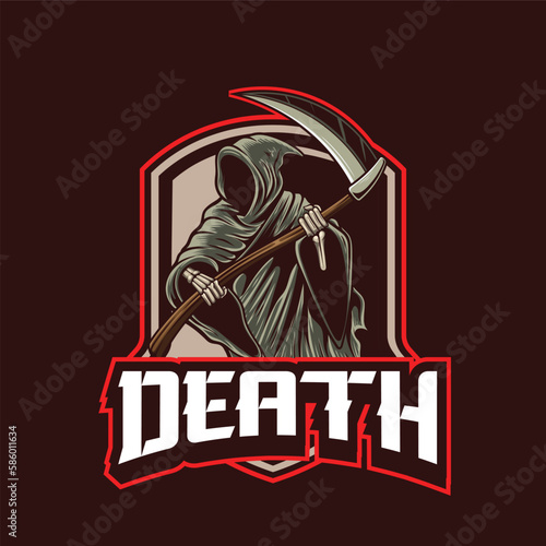 Vector illustration of grim reaper with premium quality stock vector