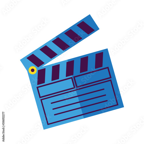 Movie industry clapperboard