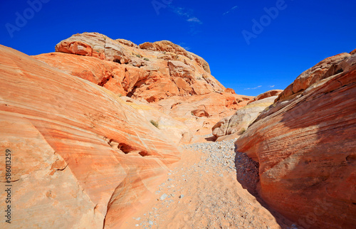 Trail in Pastel Canyon - Valley of Fire State Park, Nevada