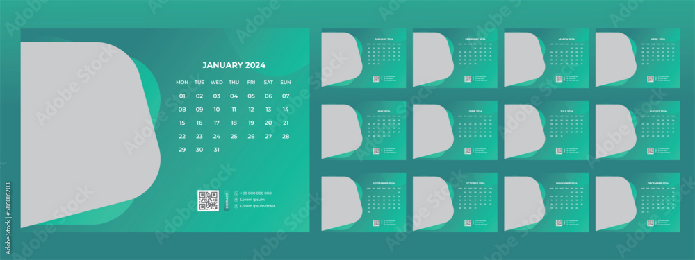 Desk Calendar Template 2024 Desk Calendar Template 2024