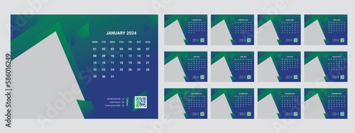 Desk Calendar Template 2024