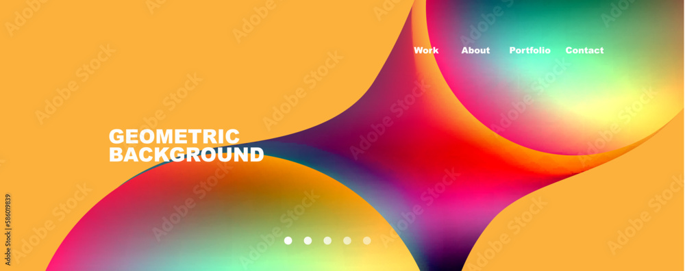 Round shapes and circles geometric abstract background. Vector Illustration For Wallpaper, Banner, Background, Card, Book Illustration, landing page