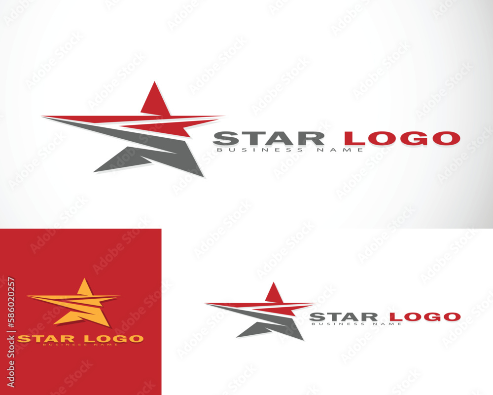 Obraz premium star logo creative icon design vector