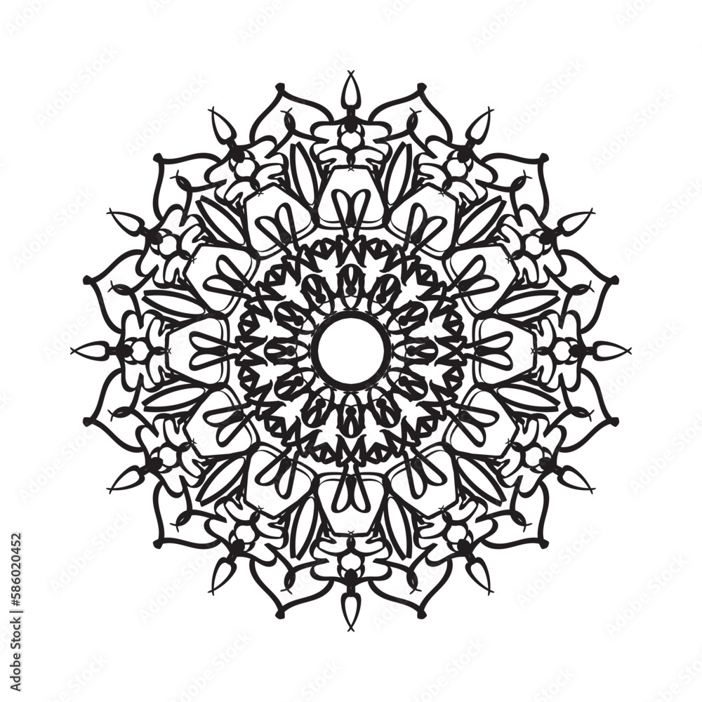 hand drawn ornament mandala on background style. hand drawn ornament mandala on background style.
