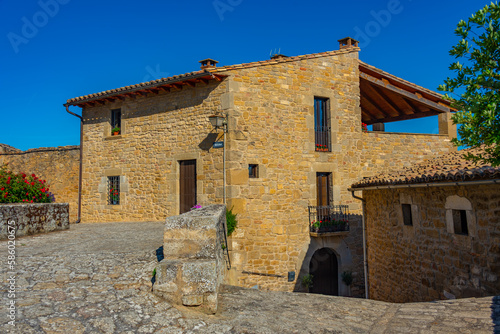 Medieval street in Spanish village Sos del Rey Catolico photo