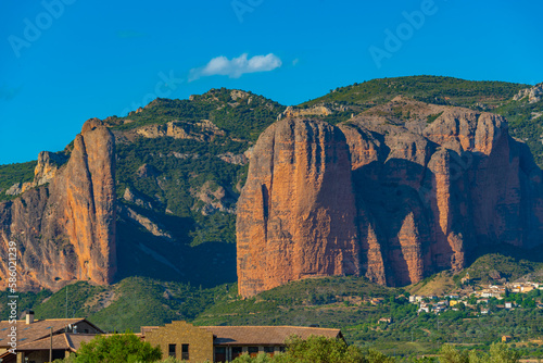 mallos de riglos cliffs in Spain photo