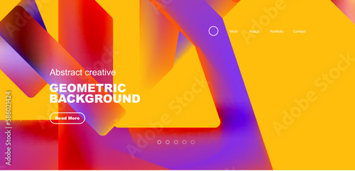 Fluid triangles minimal abstract background. Techno or business concept, pattern for wallpaper, banner, background, landing page