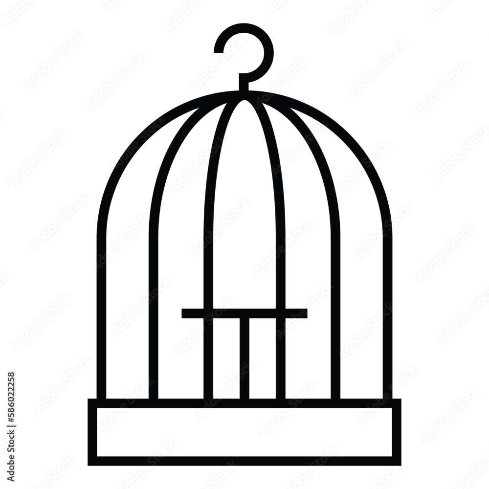 Bird cage icon vector Bird cage icon vector