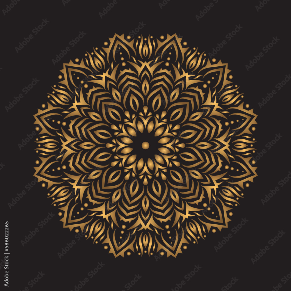 Luxury Golden Mandala Decorative Pattern Background