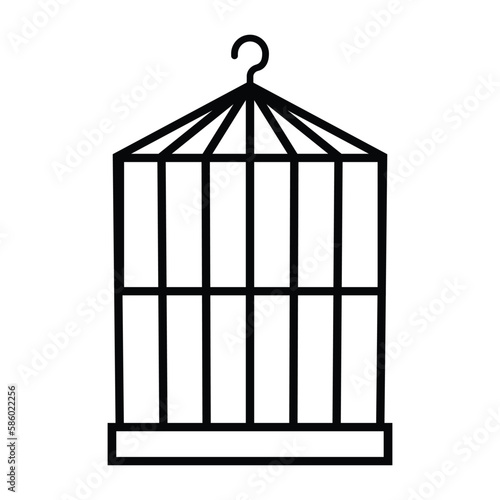 Bird cage icon vector