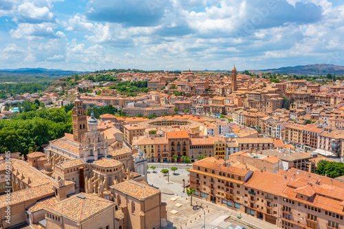 Obraz na plátně Panorama view of Spanish town Tarazona