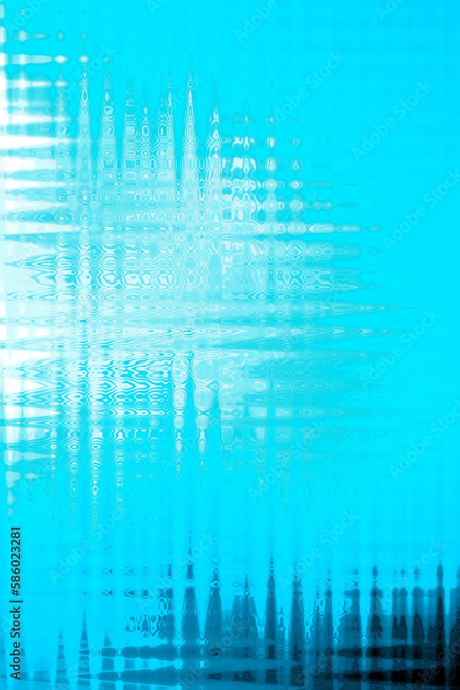 Sea blue electromagnetic wave image texture that crosses vertically and horizontally.