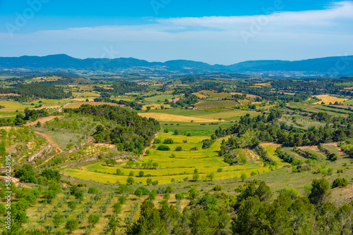 Agricultural landscape of Catalunya region in Spain photo