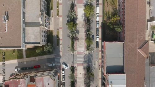 Aerial Shot of Huelva Avenue in Badajoz, Extremadura, Spain photo