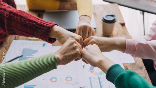 Businesswoman handshake and business people. Successful business handshake concept.