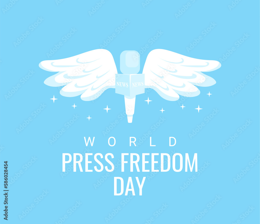 Fototapeta premium world press freedom day poster template