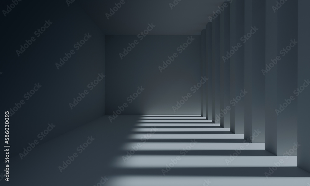 3d A beautiful picture of light and shadow in the room in the evening. 3d A beautiful picture of light and shadow in the room in the evening.