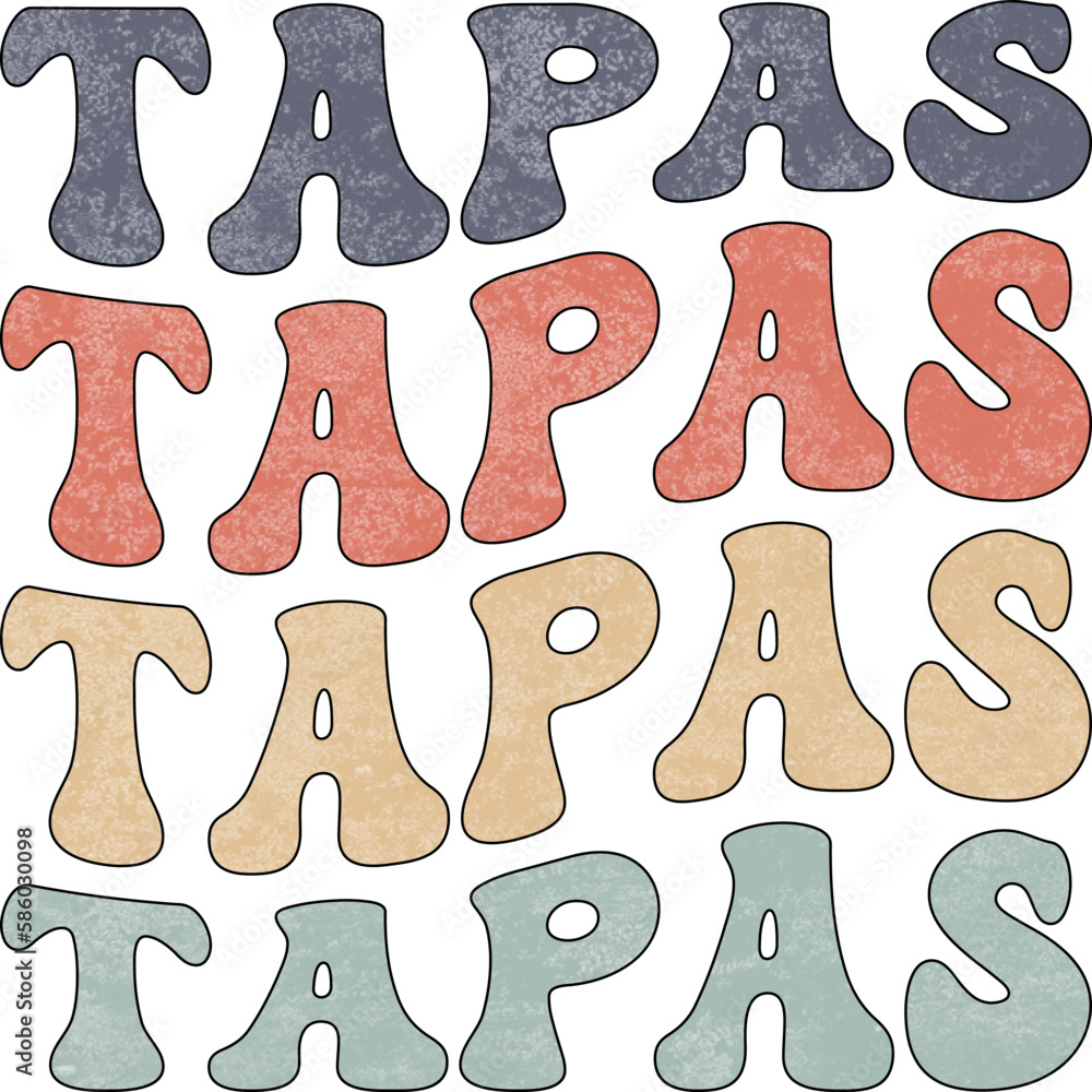 Tapas, Spanish cuisine illustration-Tapas,  t-shirt design