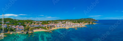 Panorama view of Spanish village Palafrugell photo