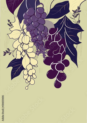 1. Celebrate the autumn wine festival with this set of backgrounds featuring grapevine frames and colorful psychedelic art, perfect for creating posters and cards.
2. Get creative with this collection