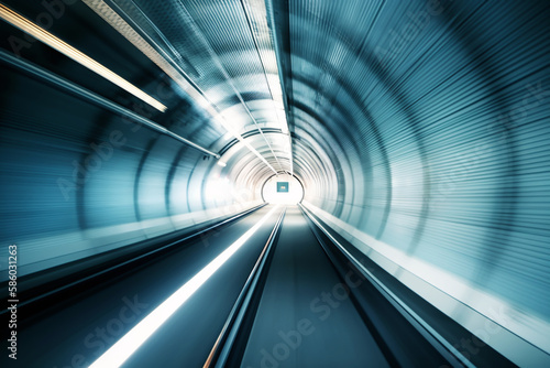 empty tunnel motion, generative AI © Anirut