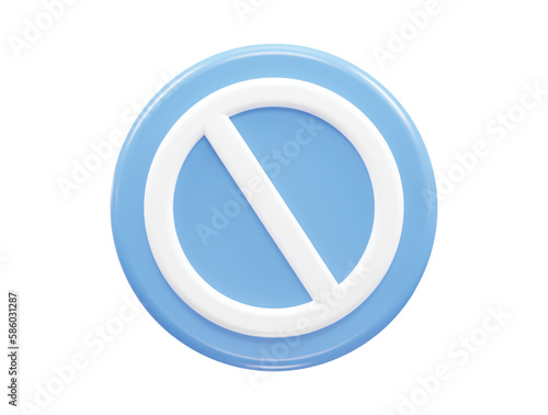 Ad blocker icon 3d rendering vector illustration transparent element