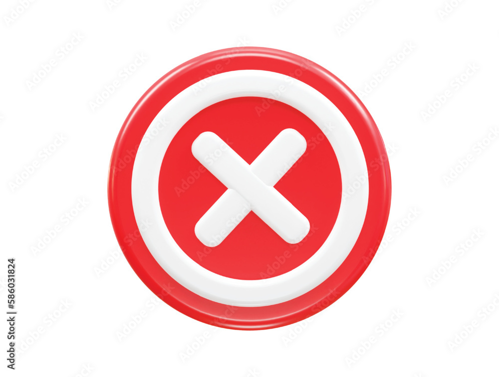 Obraz premium Block icon 3d rendering vector illustration transparent element