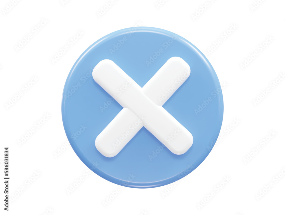 Obraz premium Block icon 3d rendering vector illustration transparent element