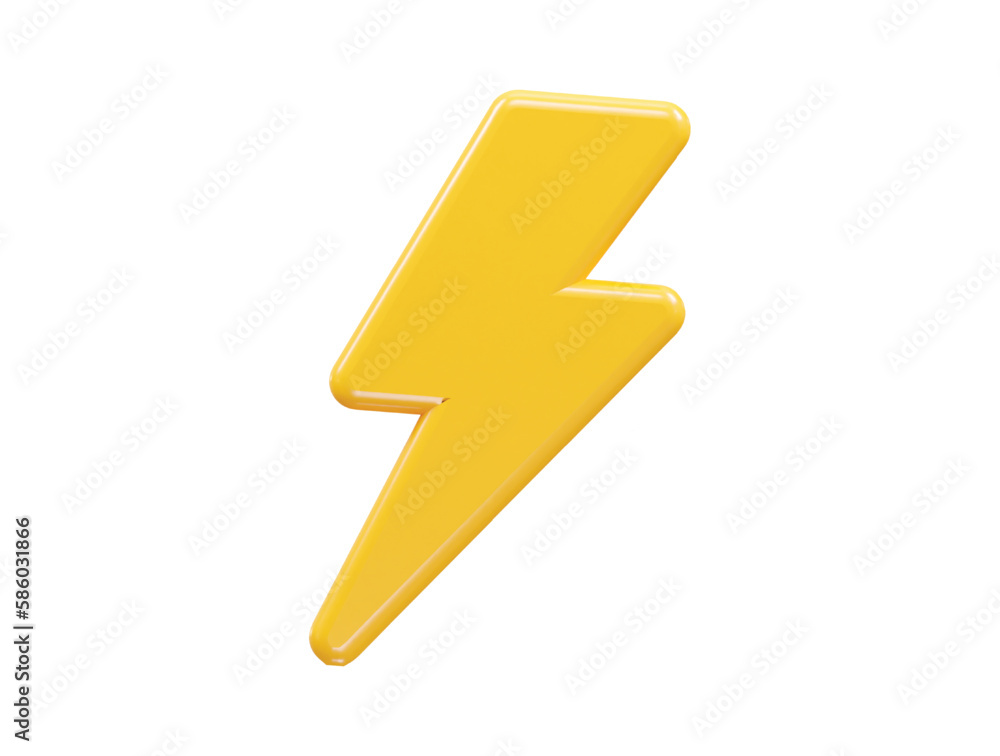 3d rendering energy icon electricity vector element transparent 3d rendering energy icon electricity vector element transparent