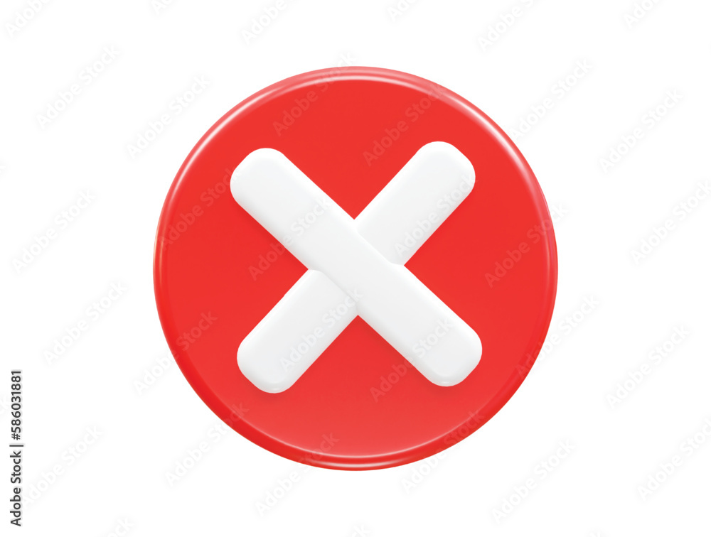 Obraz premium Block icon 3d rendering vector illustration transparent element