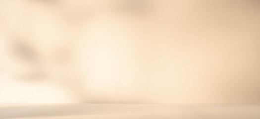 A light beige product presentation background with sunlight beams