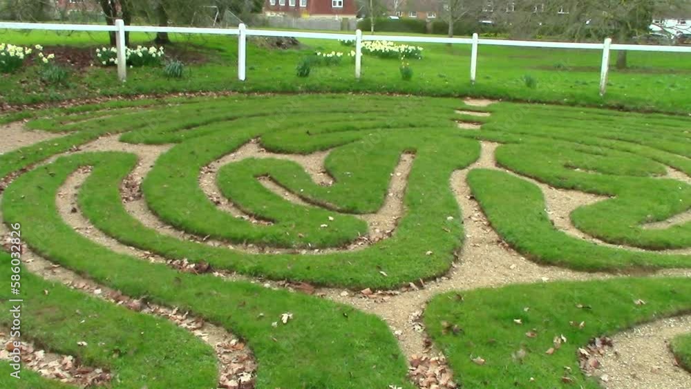 Turf cut maze situated on the edge of the village of Wing in England is reputed to be mediaeval in origin and is one of just eight surviving in England today Turf cut maze situated on the edge of the village of Wing in England is reputed to be mediaeval in origin and is one of just eight surviving in England today