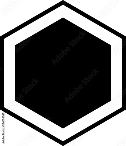 hexagon, square 6, with frames, looks elegant.