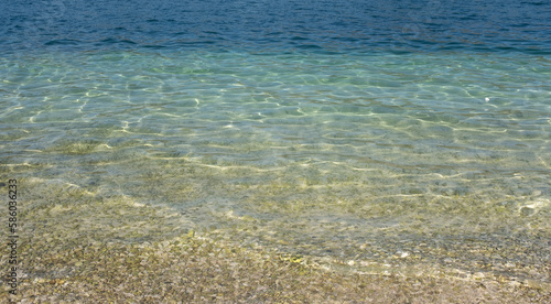 Clear blue water of Adriatic sea 