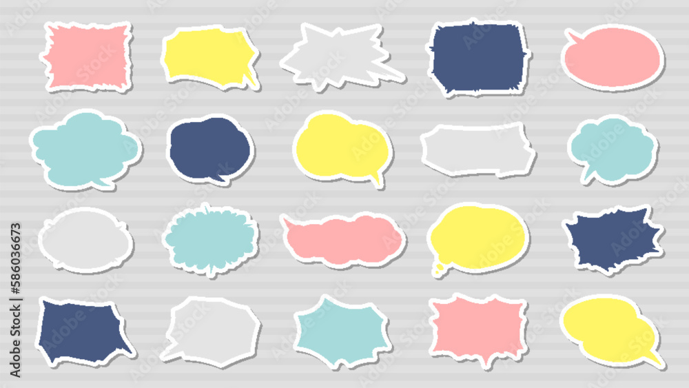 色々な形の吹き出し