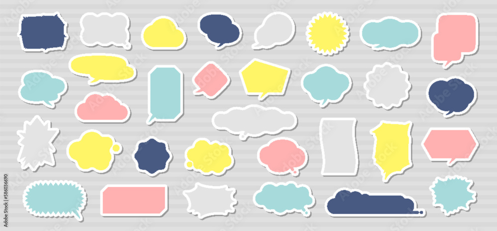 色々な形の吹き出し