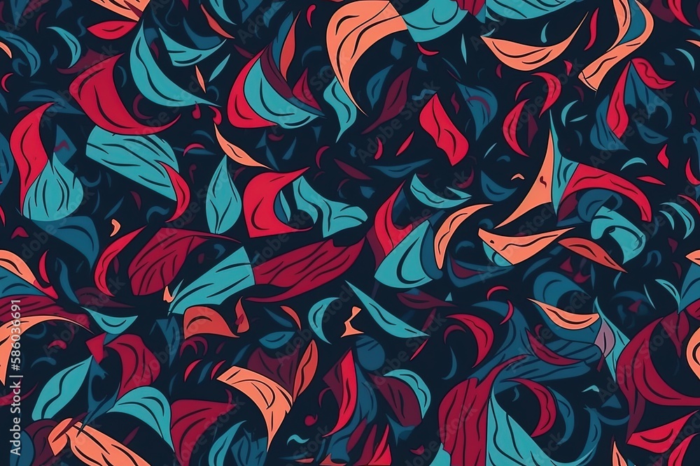 vibrant and colorful abstract pattern created with Generative AI technology
