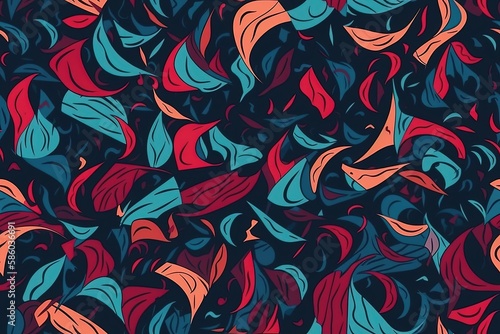 vibrant and colorful abstract pattern created with Generative AI technology