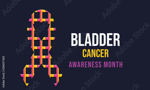 Bladder Cancer Awareness Month May. vector Template background, banner, card, poster 